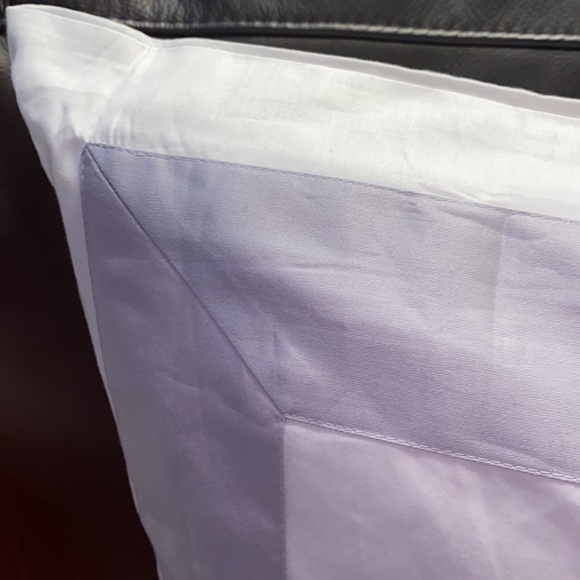 EVERHOME Emory Hotel Border Euro Sham 100% Cotton, Size 26 in x 26 in NEW - Picture 2 of 4